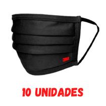 Máscara Reutilizável Preta - 3M Kit com 10 unidades