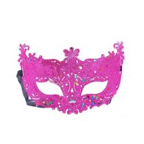 Máscara rosa Fox Venice Plastic Half Face Halloween Cosplay
