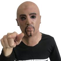 Máscara Scary Bald Man Resin Head Head com detalhes faciais