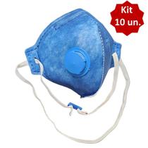 Máscara Semifacial Filtrante PFF2 Com Válvula Azul Safety Plus - CA 45808