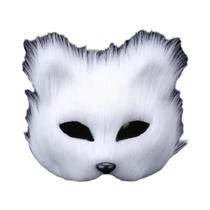 Máscara Sexy De Raposa Para Halloween, Máscara De Animal De Meio Rosto Com Pelo De Gato Para Festa