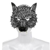 Máscara Silver Wolf 3D Werewolf PU Foam Festa de Halloween Máscara Silver Wolf 3D Werewolf PU Foam Festa de Halloween