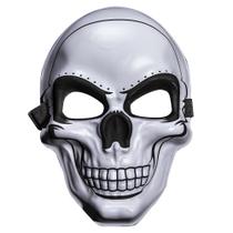 Máscara Skull Halloween Terror PVC Sorridente para rosto preto e branco Máscara Skull Halloween Terror PVC Sorridente para rosto preto e branco