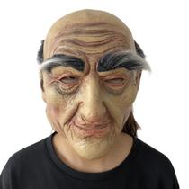Máscara Smoking Old Man Resin Realistic Grandpa Grey