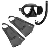 Máscara Snorkel Dua e nadadeira Aquatica Pala Curta Natação