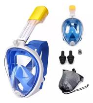 Máscara snorkel full face adulto m2068g azul L/XL