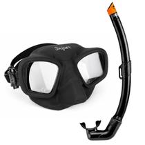 Máscara Snorkel Para Mergulho Apneia Pesca Sub - Kit Sniper Pro Seasub