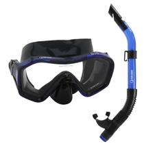 Máscara Snorkel Respirador para Mergulho Pesca Sub - KIT RIO Fun Dive