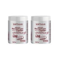 Mascara Soft Hair 520G Reconstrutor Lisa Vinho - Kit Com 2Un