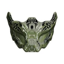 Máscara Tática De Meio Rosto Em Silicone Protetora Para Caça, CS, Cosplay, Halloween E Paintball