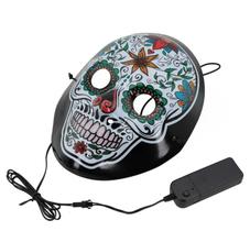 Máscara Terror Halloween Caveira Mexicana com Led. Máscara Terror Halloween Caveira Mexicana com Led.