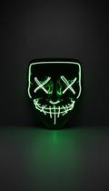 Máscara Terror LED Neon Festa Balada Assustadora Verde Máscara Terror LED Neon Festa Balada Assustadora Verde