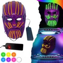 Máscara Thanos Com Led Vingadores Fantasia Halloween Cosplay - Trends