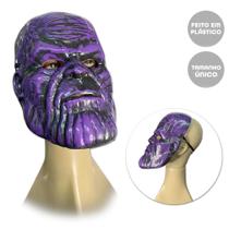 Máscara Thanos Vingadores Roxa Plástico C/Elástico Halloween