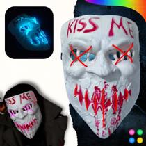 Mascara the purge kiss me com led fantasia festa Adulto Mascara the purge kiss me com led fantasia festa Adulto