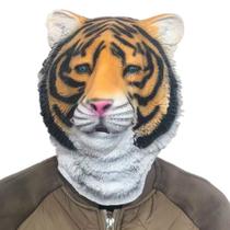 Máscara Tiger Head Realistic Resin Animal Cosplay Halloween