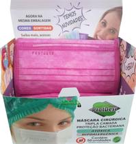 MASCARA TIPO CIRURGICA TRIPLA PROTDESC PINK ( CX 50pç ) MASCARA TIPO CIRURGICA TRIPLA PROTDESC PINK ( CX 50pç )