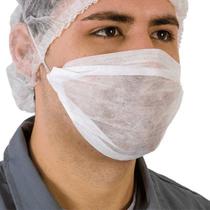 Mascara TNT Oval Tripla com 1 Elástico Branca - Prevemax Mascara TNT Oval Tripla com 1 Elástico Branca - Prevemax