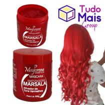 Mascara Tonalizante Marsala Cabelo Vermelho / Ruivo 500g - Maycrene