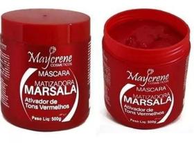 Mascara Tonalizante Marsala Cabelos Vermelhos Saudaveis 500g - MAYCRENE