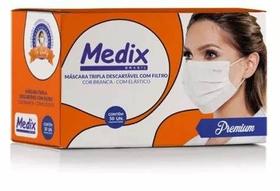 Mascara tripla c elast branca 50un caixa 5587 -medix