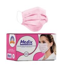 Mascara tripla c/elast rosa kit com 10 caixas medix Mascara tripla c/elast rosa kit com 10 caixas medix