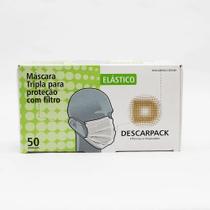 Mascara Tripla Descartavel Descarpack Com Elastico 50 unidades