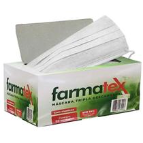 Máscara Tripla Facial Descartável Com 50 unidades Farmatex