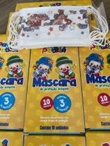 Máscara tripla infantil - kit com 30 unidades