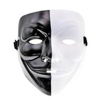 Máscara V for Vendetta, fantasia de Halloween em PVC preto e branco
