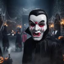 Máscara Vampiro Drácula Com Sangue Máscara Vampiro Drácula Com Sangue