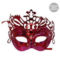 Mascara Veneza Metálica Vermelha Luxo Carnaval Festas Mascara Veneza Metálica Vermelha Luxo Carnaval Festas