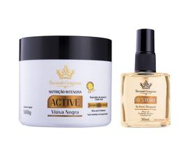 Máscara Viuva Negra 500g + Óleo Reparador de Pontas 30ml Máscara Viuva Negra 500g + Óleo Reparador de Pontas 30ml
