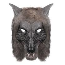 Máscara Wolf Head Full Face Party Cosplay Decoração de Halloween Máscara Wolf Head Full Face Party Cosplay Decoração de Halloween