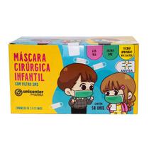 Máscaras Cirúrgica Infantil Caixa c/ 50Un - UNICENTER