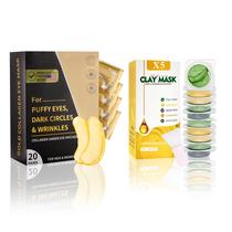 Máscaras de Argila e Tapa-Olhos Dourados - Tratamento para Acne e Olheiras