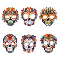 Máscaras de caveira de açúcar para adultos do Dia dos Mortos Máscaras de caveira de açúcar para adultos do Dia dos Mortos