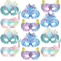 Máscaras de cosplay Mermaid para crianças Minatee, 24 unidades com 4 estilos