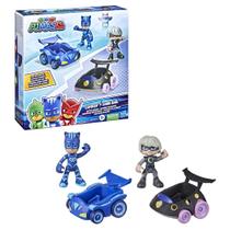 Máscaras de pijama de brinquedo Battle Racers Catboy vs Luna Girl para crianças a partir de 3 anos
