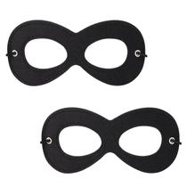Máscaras de super-heróis AIMIKE Máscaras de olhos de feltro preto para crianças, 2 unidades