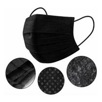 Máscaras Descartáveis Tripla 100 Unidades Cor Preta Máscaras Descartáveis Tripla 100 Unidades Cor Preta