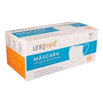 Máscaras Descartáveis Tripla Clipe Nasal Kit 50Un Uniqmed