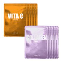 Máscaras em Lençol LAPCOS Vita C e Colágeno - Pacote com 10 Unidades