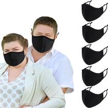 Máscaras faciais comfso, pacote com 5 camadas, extra grandes, reutilizáveis, XL