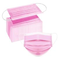 Máscaras faciais DC-BEAUTIFUL 100 unidades rosa descartáveis de 3 camadas Máscaras faciais DC-BEAUTIFUL 100 unidades rosa descartáveis de 3 camadas