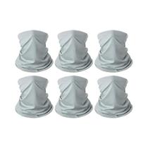 Máscaras Faciais De Proteção UV, Respiráveis E À Prova De Vento, 6 Peças, Mistura De Poliéster Macio