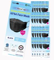 Máscaras faciais descartáveis FLEXMON KF94 Black (pacote com 20)