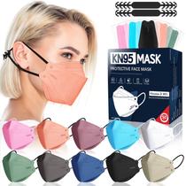 Máscaras faciais KN95 FENFEN descartáveis, pacote de 50 para adultos e mulheres Máscaras faciais KN95 FENFEN descartáveis, pacote de 50 para adultos e mulheres