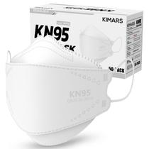 Máscaras faciais KN95 KIMARS, pacote com 50 unidades, respiráveis, descartáveis, brancas