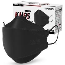 Máscaras faciais KN95 KIMARS, pacote com 50 unidades, respiráveis, descartáveis, pretas